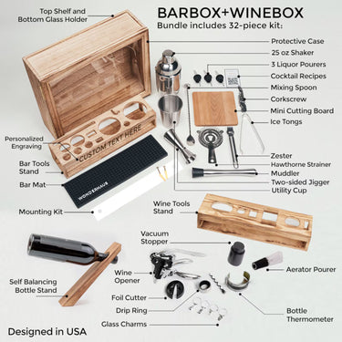 32+ Piece Personalized Barbox - Premium & complete cocktail kit